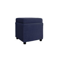 HOCKER IDA Anthrazit Webstoff - Anthrazit, Textil (45/45/45cm) - KAWOLA
