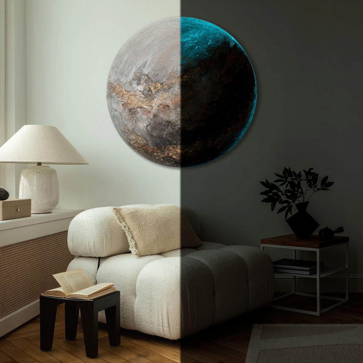 GEMÄLDE Enigma auf Keilrahmen 70 cm - Multicolor, Holz (70/70cm) - YS-art gallery