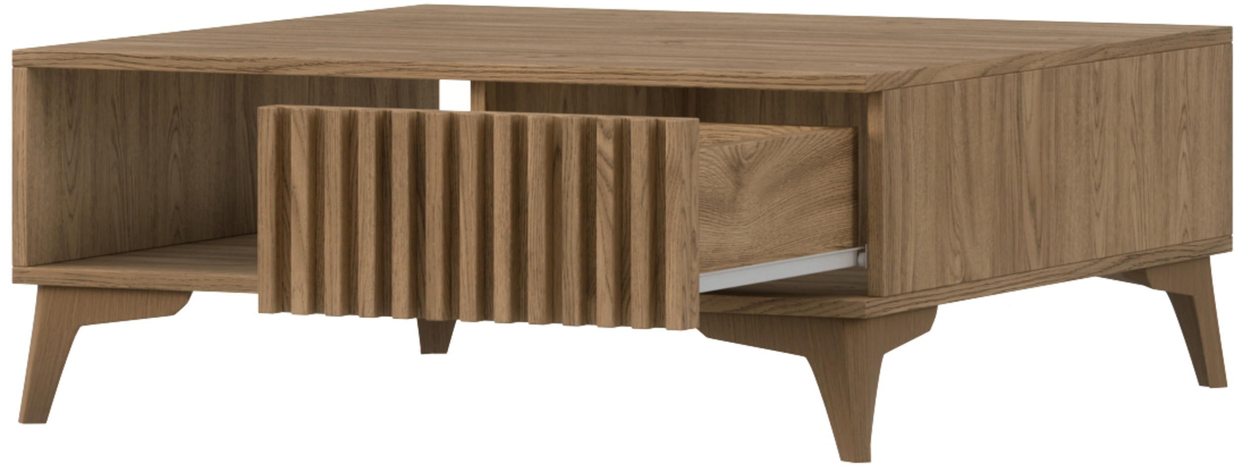 COUCHTISCH - Kaffeetisch Entia Artisan - Eiche Artisan, Holzwerkstoff (80/80/32cm) - Möblo