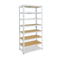 SCHWERLASTREGAL HOME 200x60x50 cm in weiß mit 7 Böden und 125 kg Traglast pro Boden - Creme, Metall (60/200/50cm) - shelfplaza