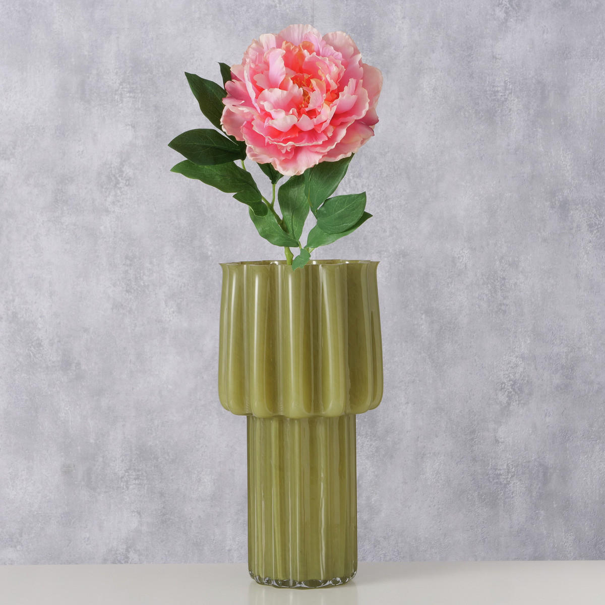 GLASVASE Ragusa H. 24 cm - Grün, Glas (17.5/34.5cm) - Boltze Home