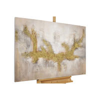ACRYLBILD HANDGEMALT 120/80 cm - Goldfarben, Holz/Textil (120/80cm) - KUNSTLOFT
