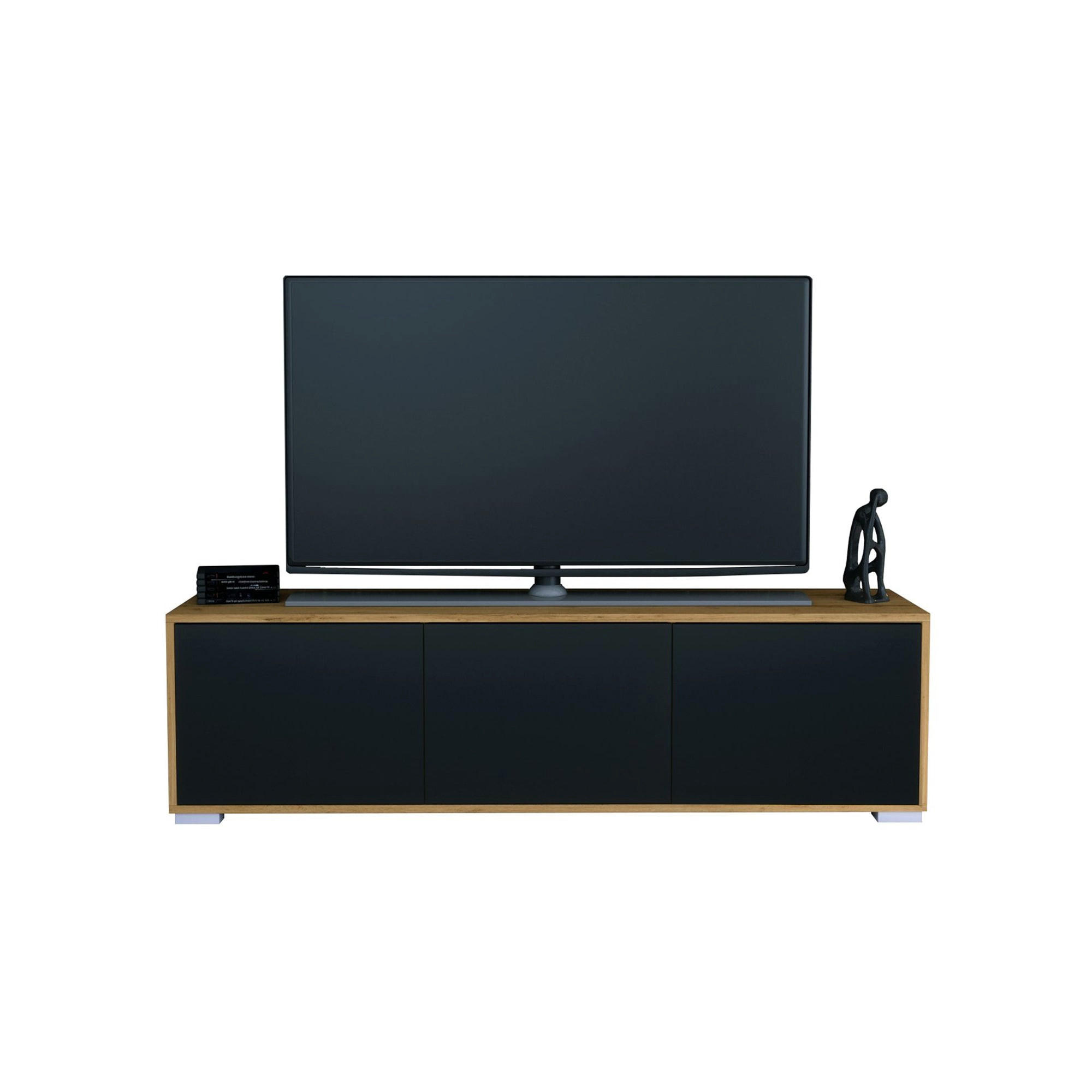 InnoFurn Tv-Board Schwarz 152.5x43x37 cm