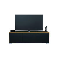 TV-BOARD Elena, Lowboard mit Push-to-Open, Made in Germany, Moderner Fernsehschrank, Eiche Evoke/Schwarz matt (152,5 x 43 x 37 cm) - Schwarz, Holzwerkstoff (152.5/43/37cm) - InnoFurn