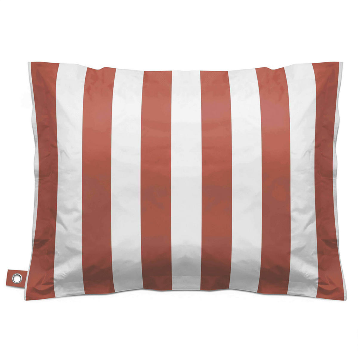 SITZSACK XL, Lehm und Weiß - Pink, Textil (120/120/140cm) - Oviala