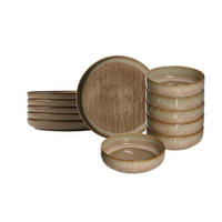 TAFELSERVICE Tortosa braun 12-tlg. - Braun, Keramik (2/2/2cm) - Ritzenhoff Breker