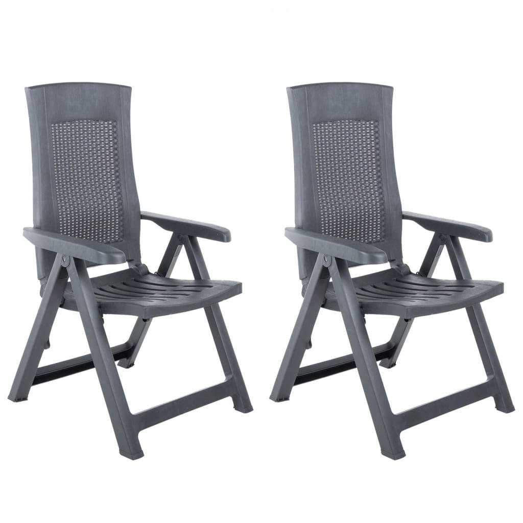 vidaXL Gartenstühle Grau 67x106x59 cm