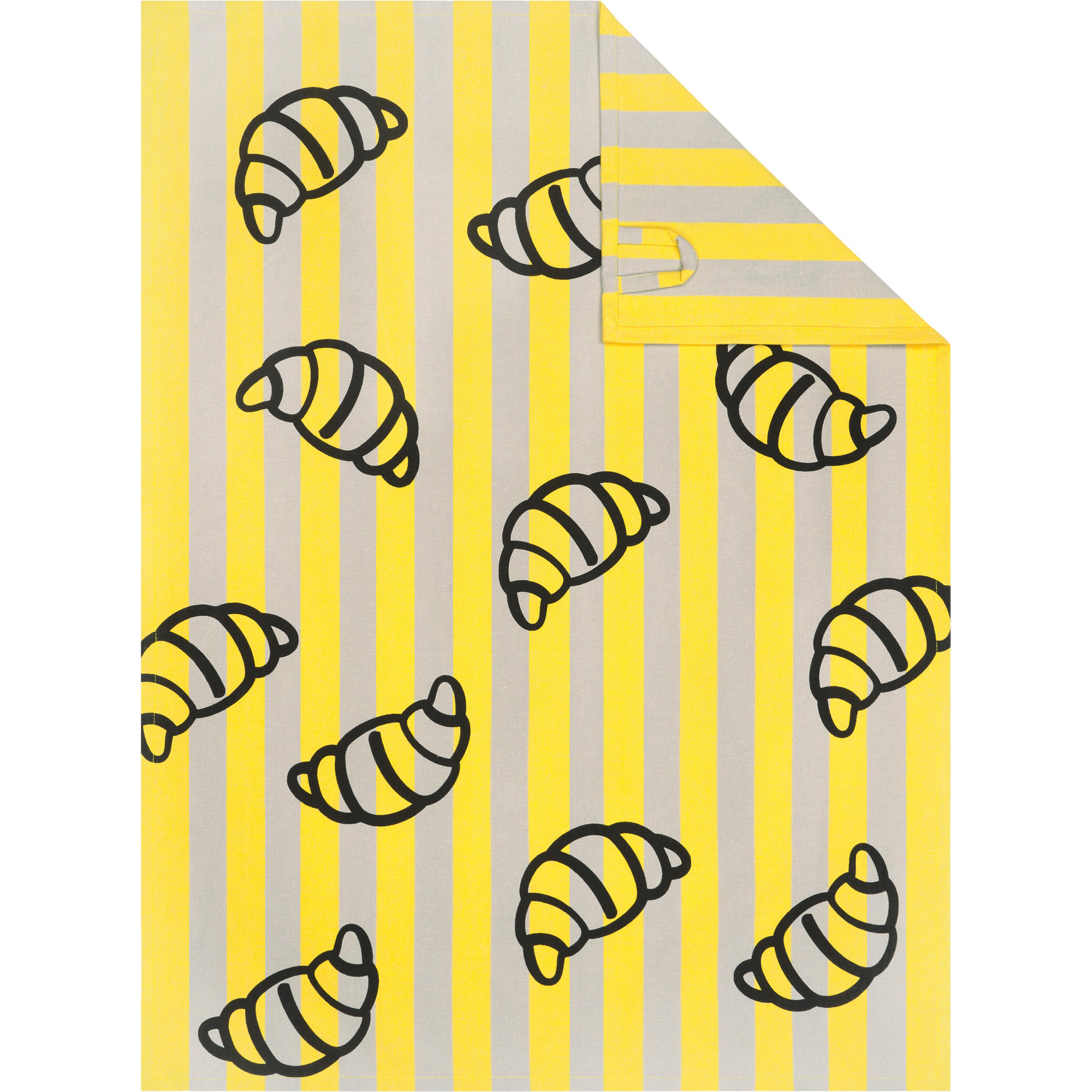 GESCHIRRTÜCHER PRINTS & STRIPES CROISSANTS 544 STEIN/GELB - 53 - Gelb, Textil (50/70cm) - Cawö