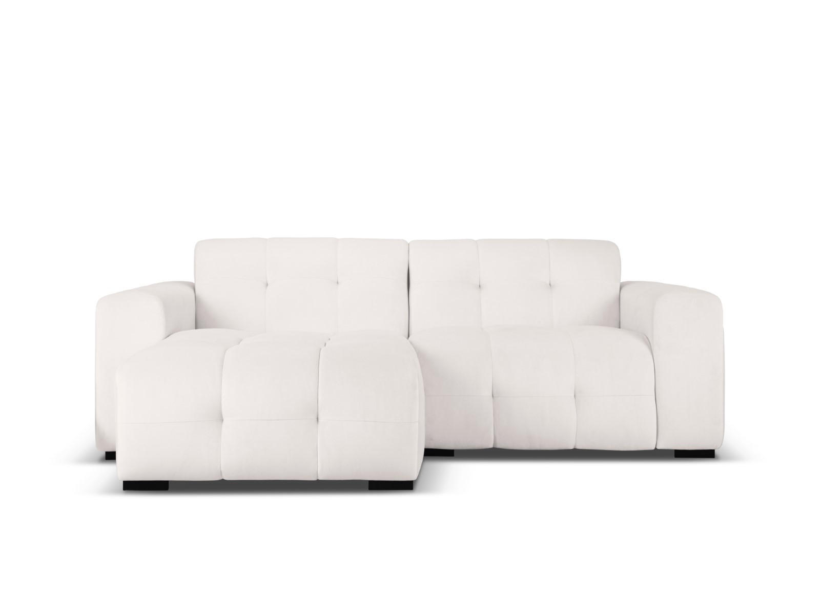 ECKSOFA links Kendal aus Samt hellgrau 4 Sitzplätze - Hellgrau, Textil (173/256cm) - Micadoni