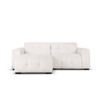 ECKSOFA links Kendal aus Samt hellgrau 4 Sitzplätze - Hellgrau, Textil (173/256cm) - Micadoni