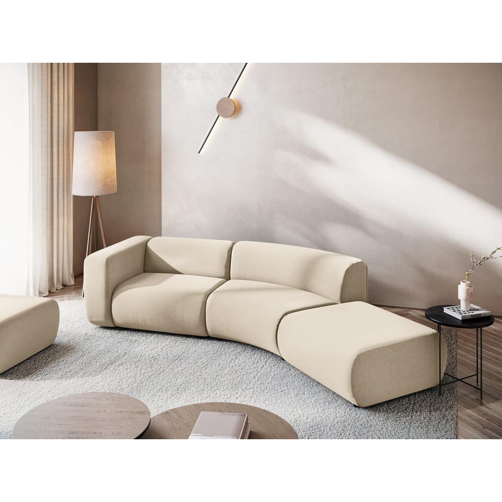 Thumbnail - Makamii 4-Sitzer-Sofa, Creme, Textil, Füllung: Schaumstoff, 335x70x166 cm, Made in EU, Wohnzimmer, Sofas & Couches, Sofa...