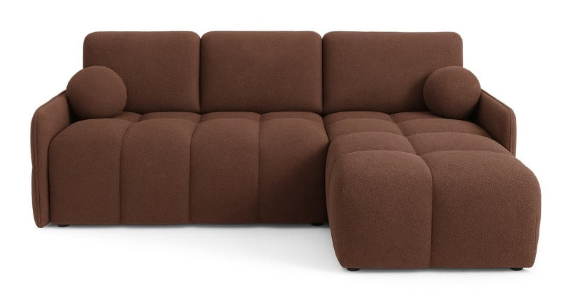 ECKSOFA Ceglasty MONO Mit Schlaffunktion Und Dekokissen Rechts - Orange, Textil (220/145cm) - Sepro Meble