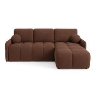 ECKSOFA Ceglasty MONO Mit Schlaffunktion Und Dekokissen Rechts - Orange, Textil (220/145cm) - Sepro Meble