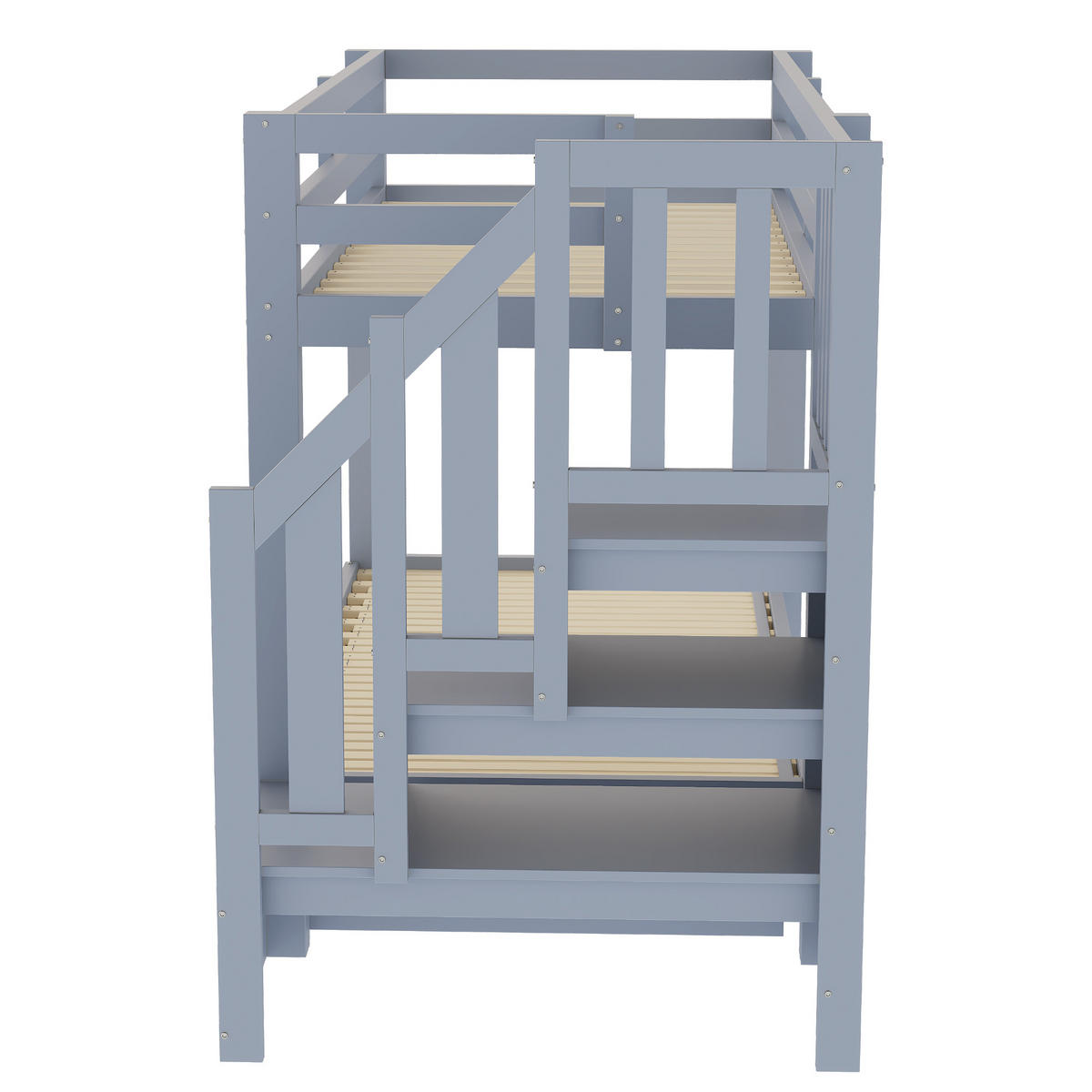 ETAGENBETT Jugend Grau - Grau, Holz (90/200cm) - ComfortXL