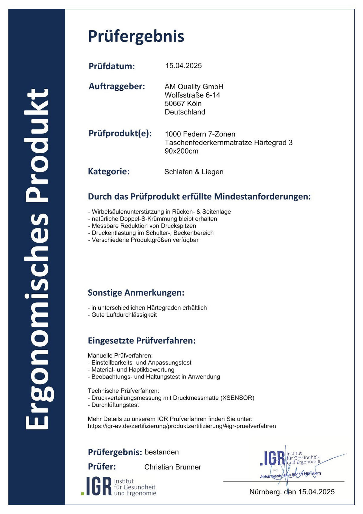 TASCHENFEDERKERNMATRATZE 1000 Federn 90/200 cm H3 - 24cm Höhe & Tencel Bezug - Weiß, Textil (90/200cm) - AM Qualitätsmatratzen