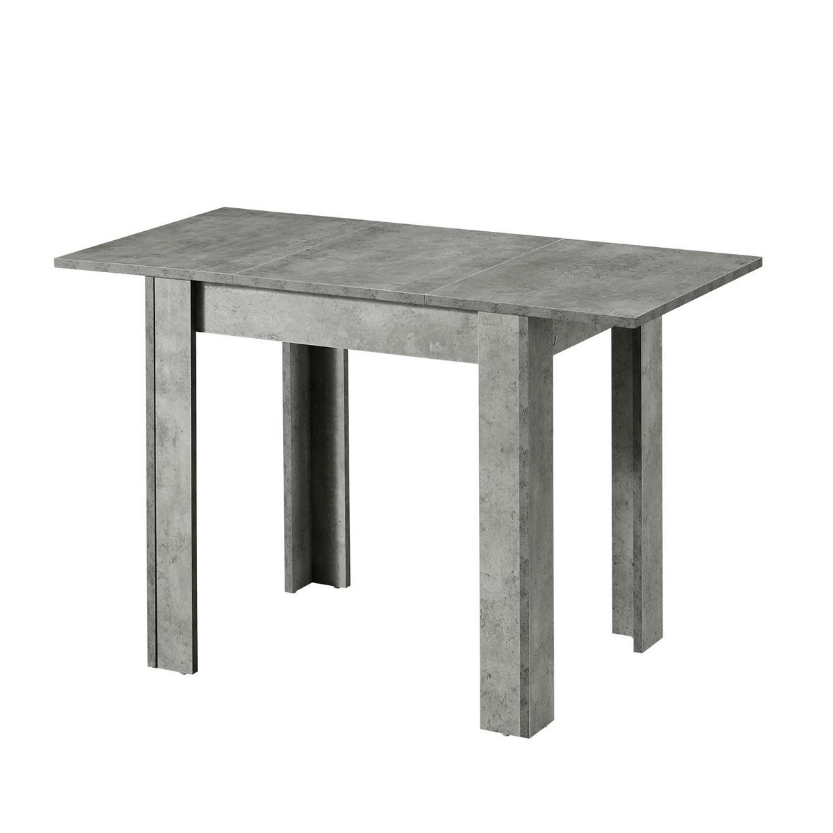 ESSTISCH LIVIUS 80-120/60/74 cm - Grau, Holzwerkstoff (80/60/74cm) - B&D Home