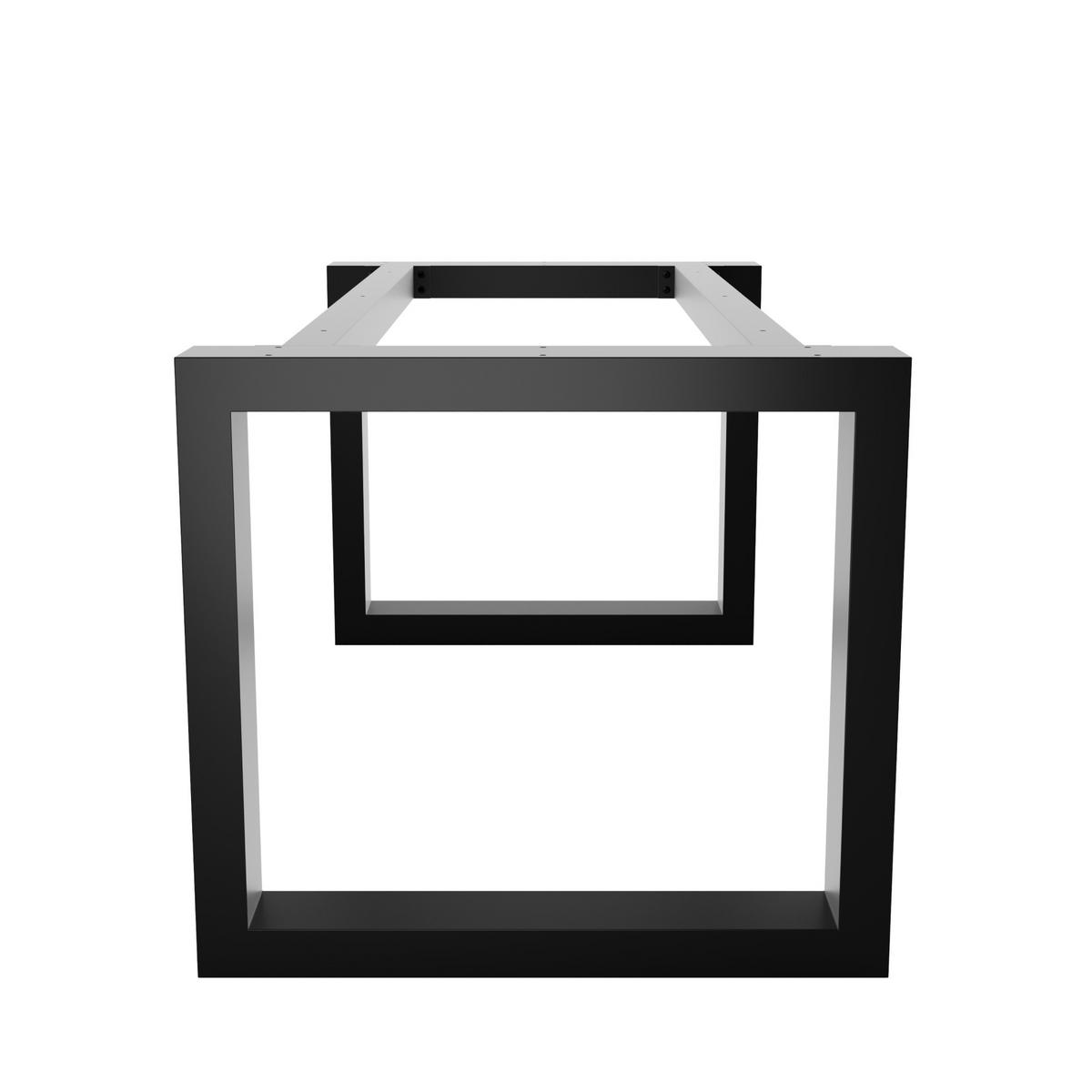 TISCHBEINE Eta Extreme Schwarz Metall 200/80/72 cm - Schwarz, Metall (80/72/200cm) - Metalo Pro