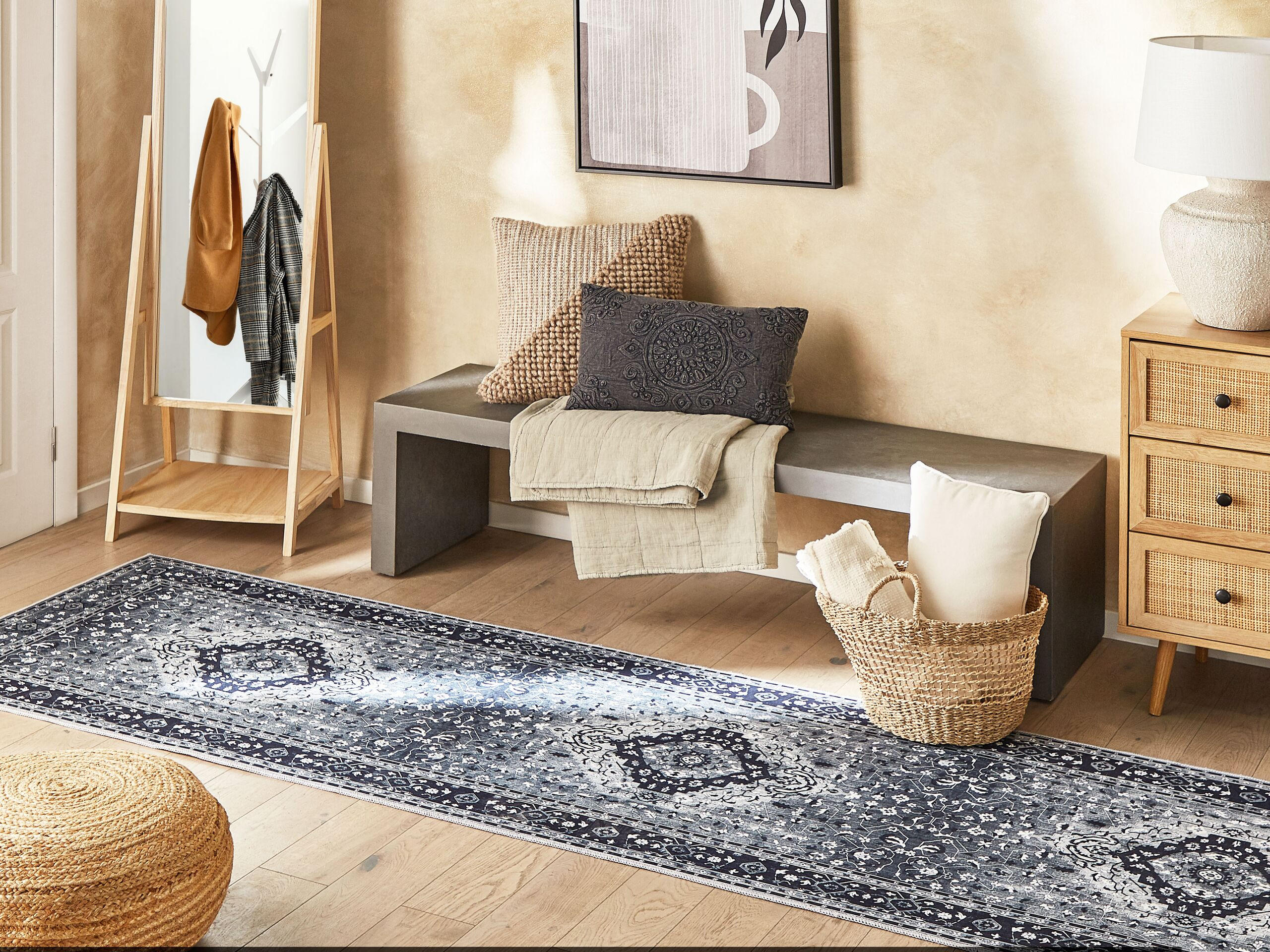 KURZFLOR-TEPPICH Vadkadam 300/80 cm - Grau, Kunststoff (80/300cm) - Beliani