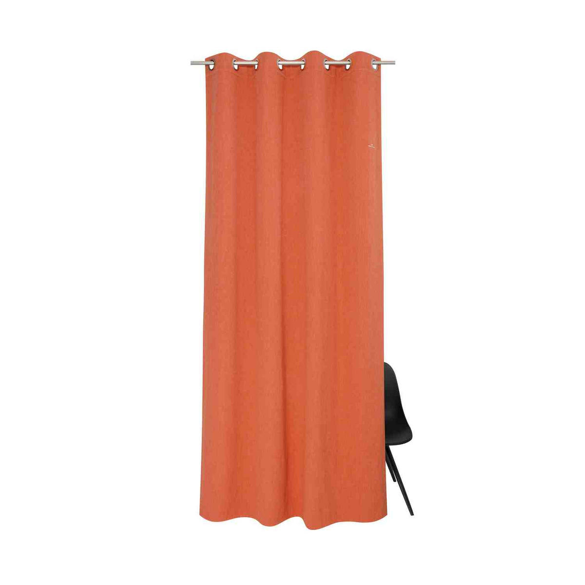 BLICKDICHTER ÖSENVORHANG Dove Signature - Terra cotta, Textil (140/0.5/245cm) - Tom Tailor