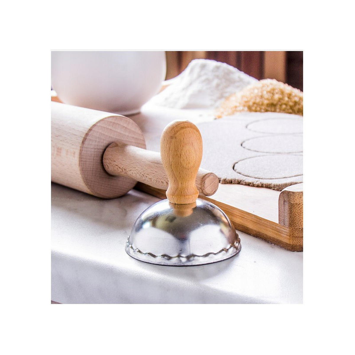 AUSSTECHER Teigtaschen Metall Ø 6,8 cm - Silberfarben, Metall (6.8/8/6.8cm)