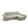 ECKSOFA L REBI L3 Poso 100 Rechts mit Schlaffunktion, Beige - Beige, Textil (251/140cm)