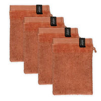 WASCHANDSCHUH BAUMWOLLE SENSE 4ER SET - Orange, Textil (16/21cm) - Schöner Wohnen