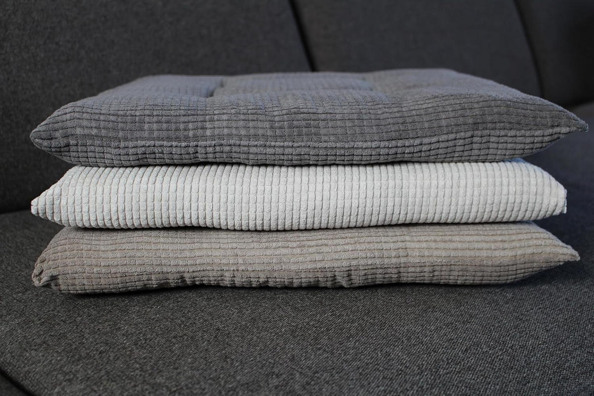 STUHLKISSEN 4er Set New Wave - Taupe, Textil (40/40/4cm) - Yve! decoration