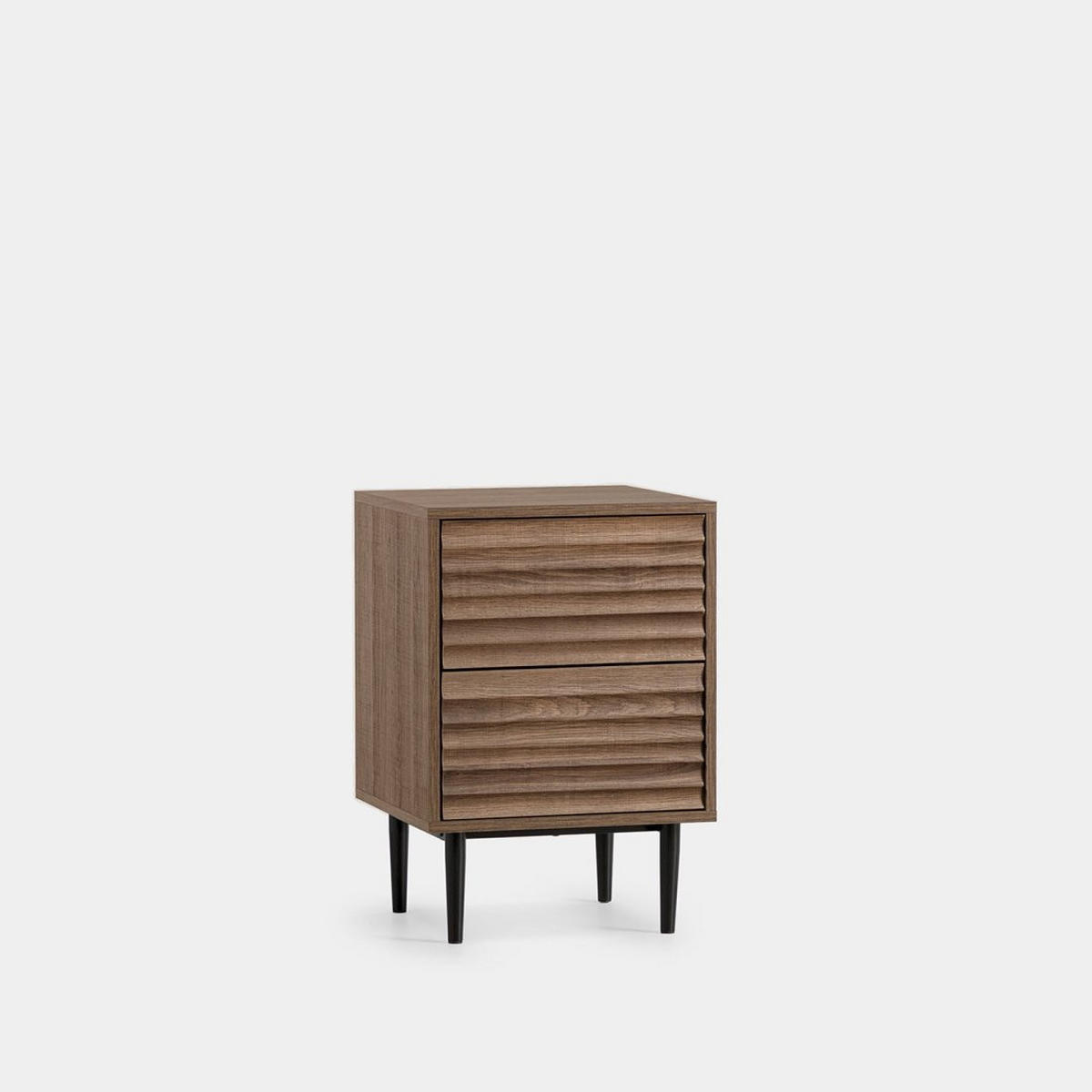 NACHTTISCH 2 SCHUBLADEN Evoke Walnuss 40 cm x 58 cm - Walnussfarben, Holzwerkstoff (40/58/40cm) - Klast Home