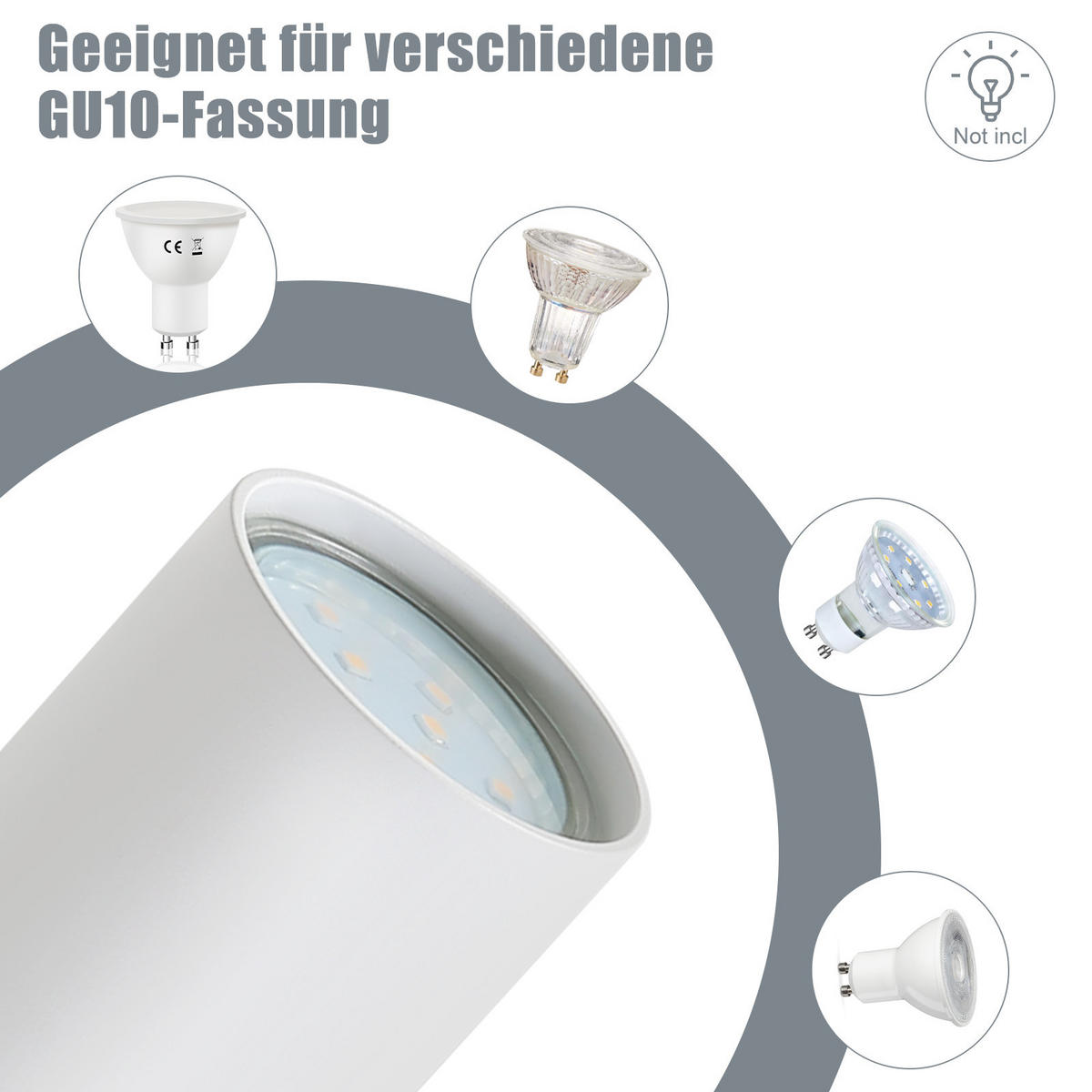 STRAHLER Baunach 4-flammig 25/25/14.4 cm - Weiß, Metall (25/25/14.4cm) - Nettlife