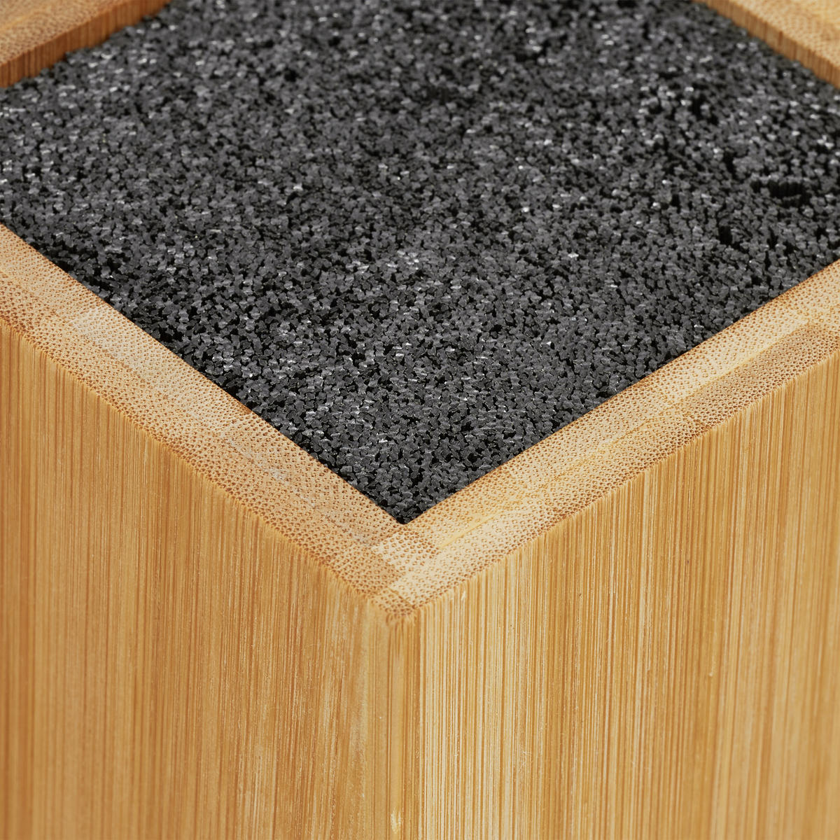 MESSERBLOCK - Hellbraun, Holz/Kunststoff (10.5/23/10.5cm) - Relaxdays