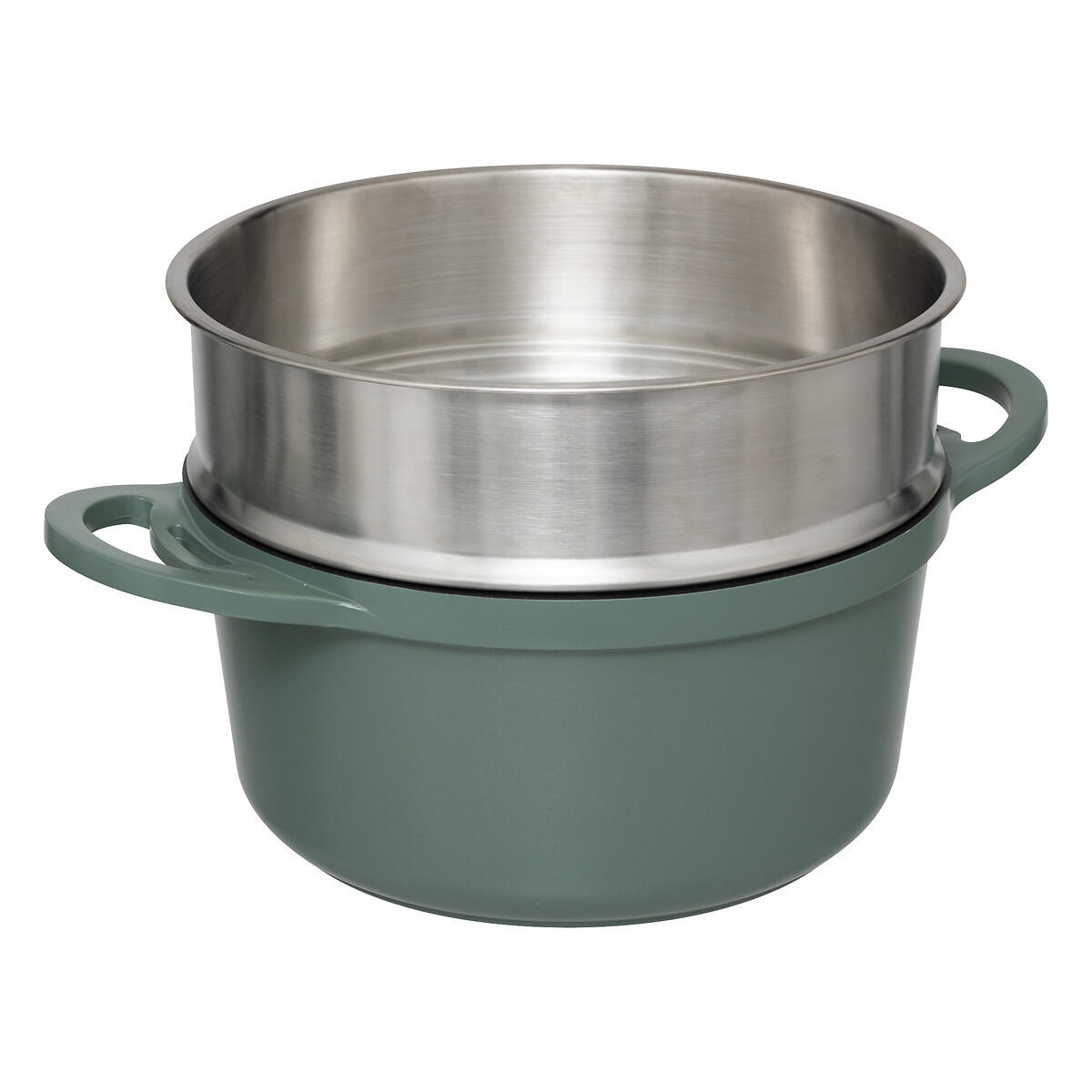 DAMPFGARBEHÄLTER Healthy Ø 24 cm 4-teilig - Grün, Metall (25.2cm) - 5five Simply Smart