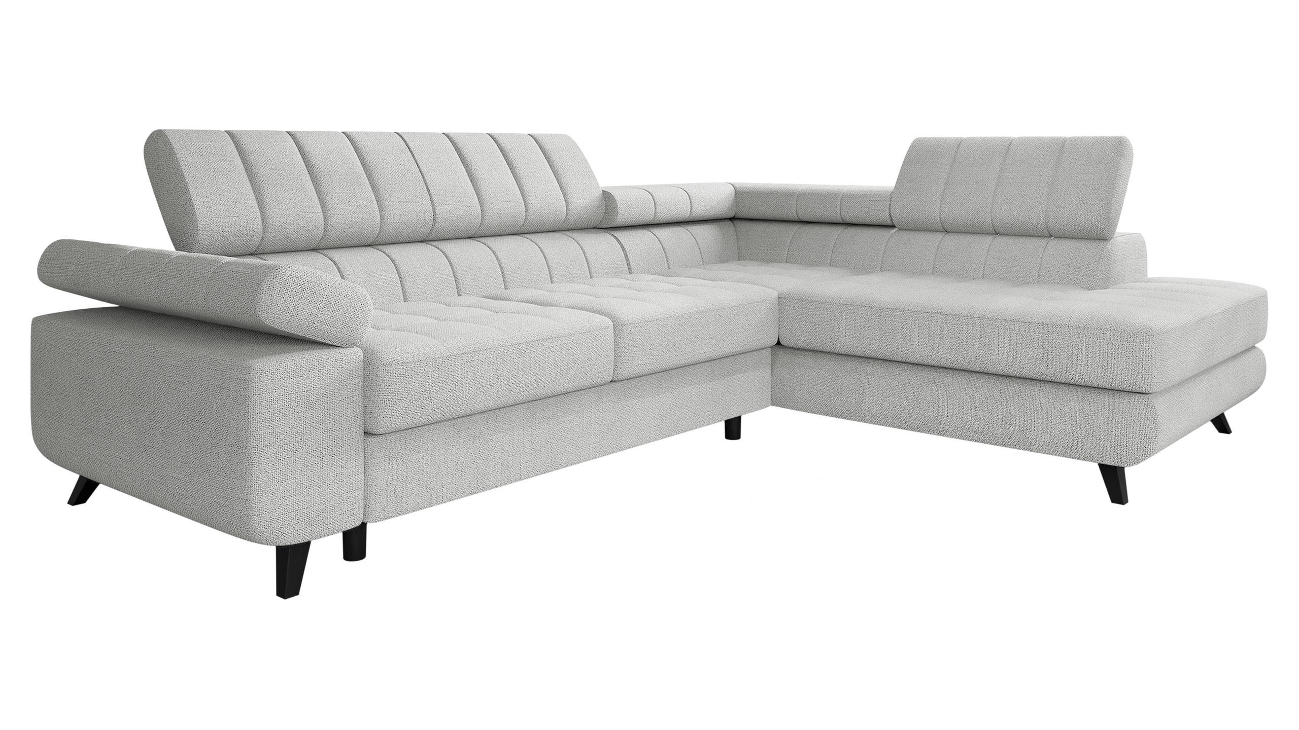 ECKSOFA Nord Premium, Seite: Rechts - Anthrazit/Silberfarben, Holz/Textil (264/203cm) - MIRJAN24