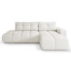 ECKSOFA DUCA R-S Creme Chenille mit Schlaffunktion - Creme, Holz (266.5/266.5cm) - MASSENO