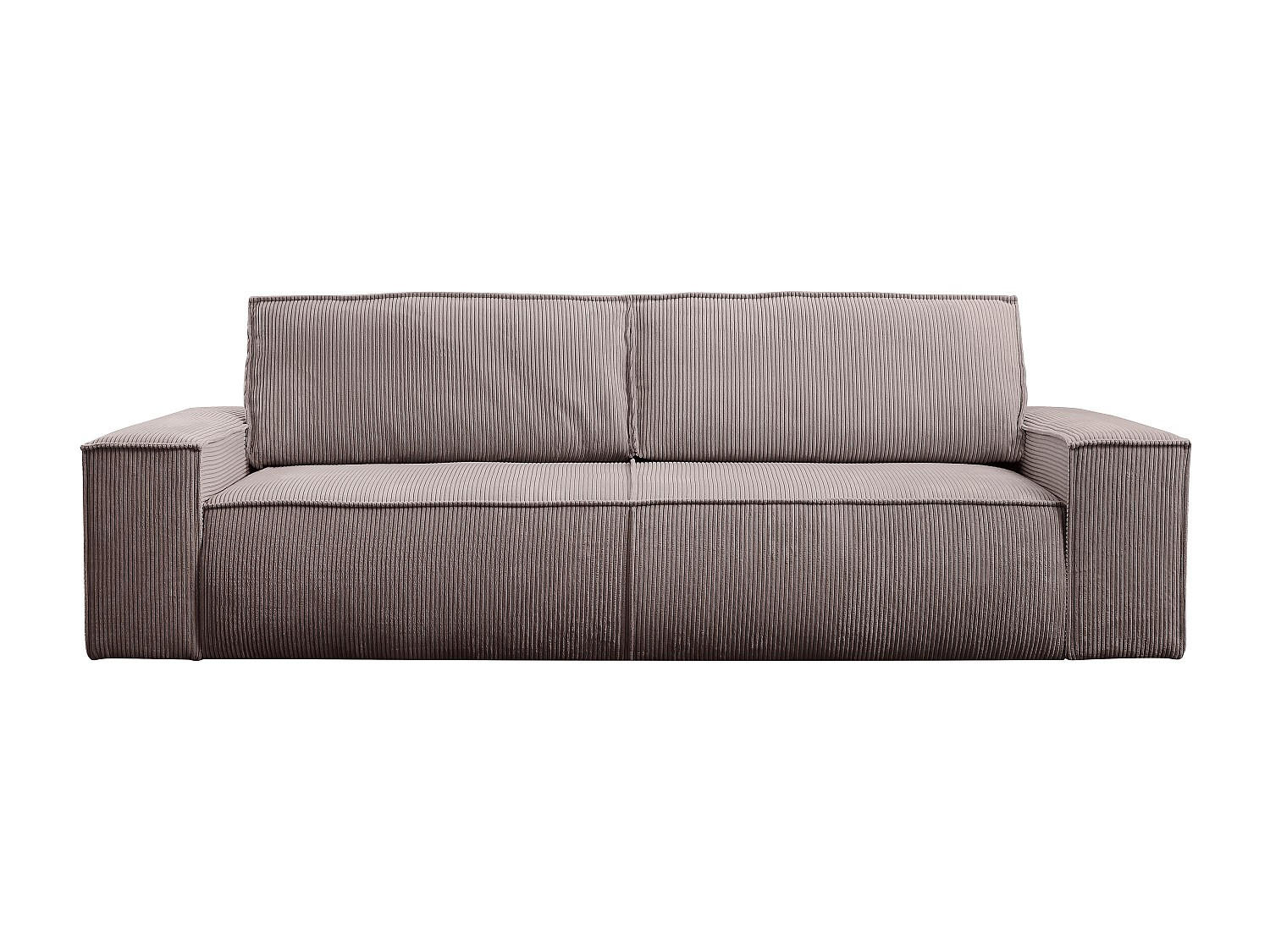 SCHLAFSOFA - 4 Personen - Samt, Stoff - Malve - - Mauve, Textil (257/85/102cm) - Vente-Unique