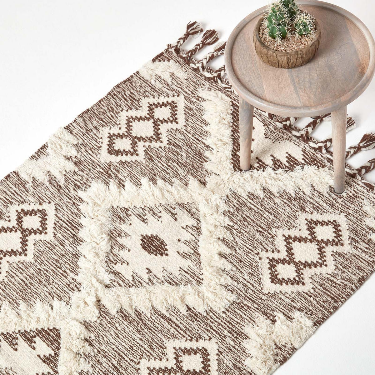 KELIM-TEPPICH Lhasa handgewebt 160/230 cm - Braun, Textil (160/230cm) - Homescapes