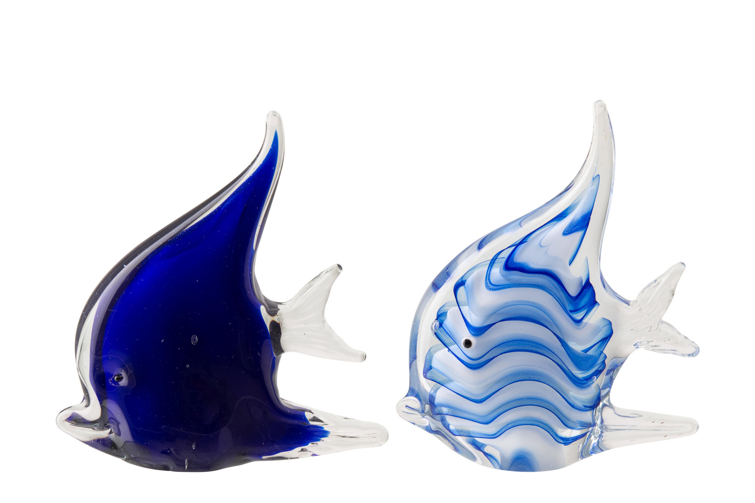 BRIEFBESCHWERER FISCH (2ER SET) - Blau, Glas (4.5/18/16.8cm) - J-Line