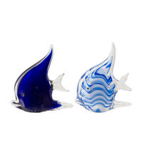 BRIEFBESCHWERER FISCH (2ER SET) - Blau, Glas (4.5/18/16.8cm) - J-Line