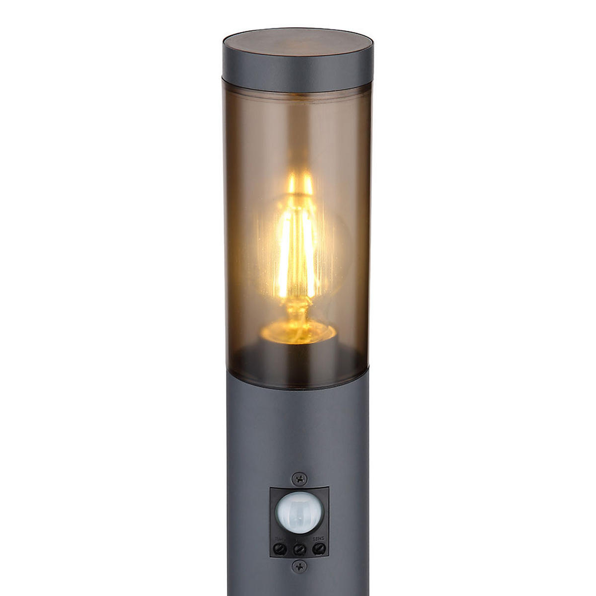 LED STEHLEUCHTE BOSTON Anthrazit Edelstahl - Anthrazit, Metall (12.7/12.7/110cm) - Globo Lighting