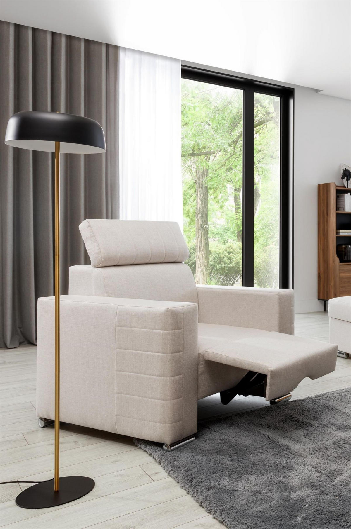 SESSEL Canton In Liverpool - Creme, Holzwerkstoff/Textil (94/92/93cm) - Fun Möbel