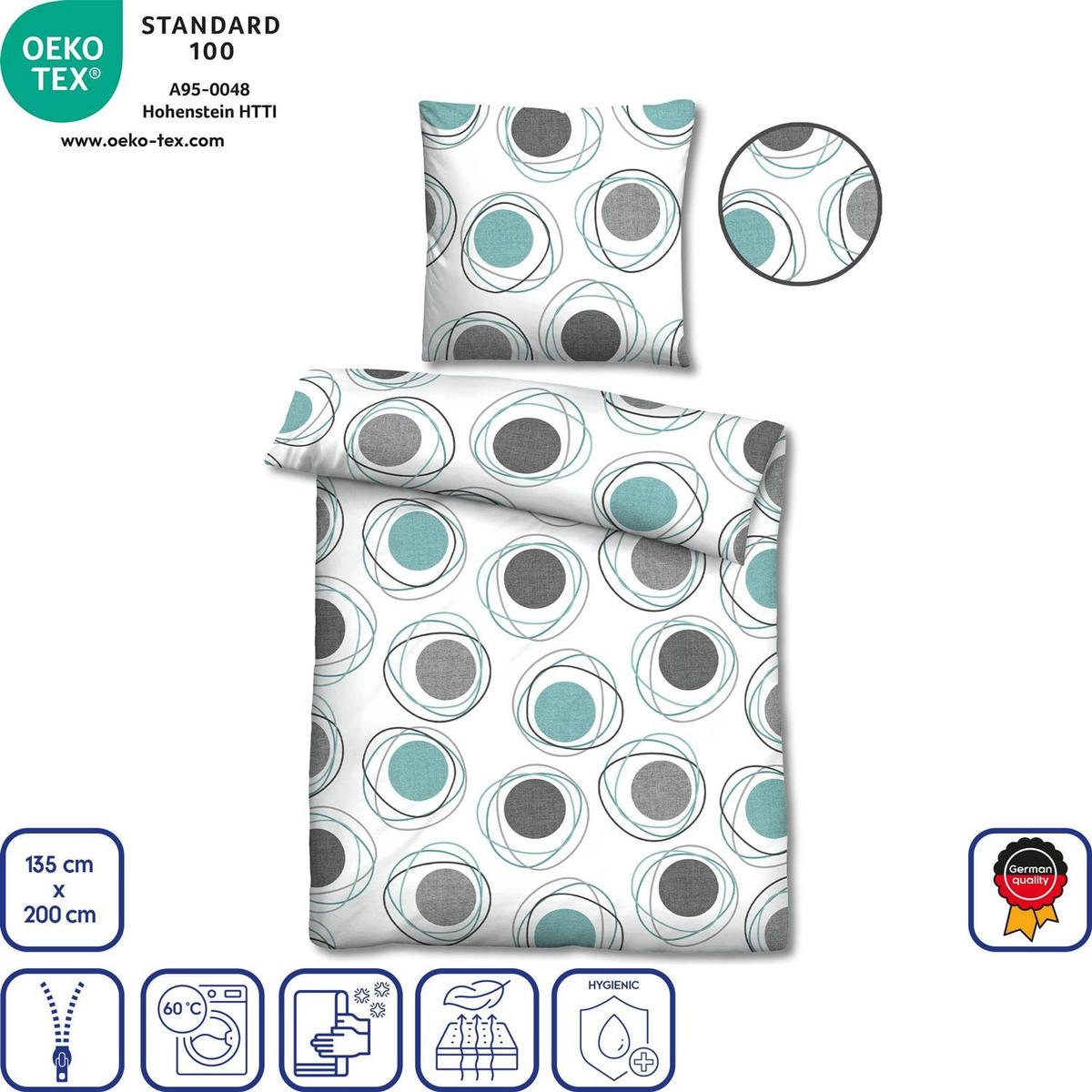 BETTWÄSCHE 135x200 cm - Weiß, Textil (135/200cm)