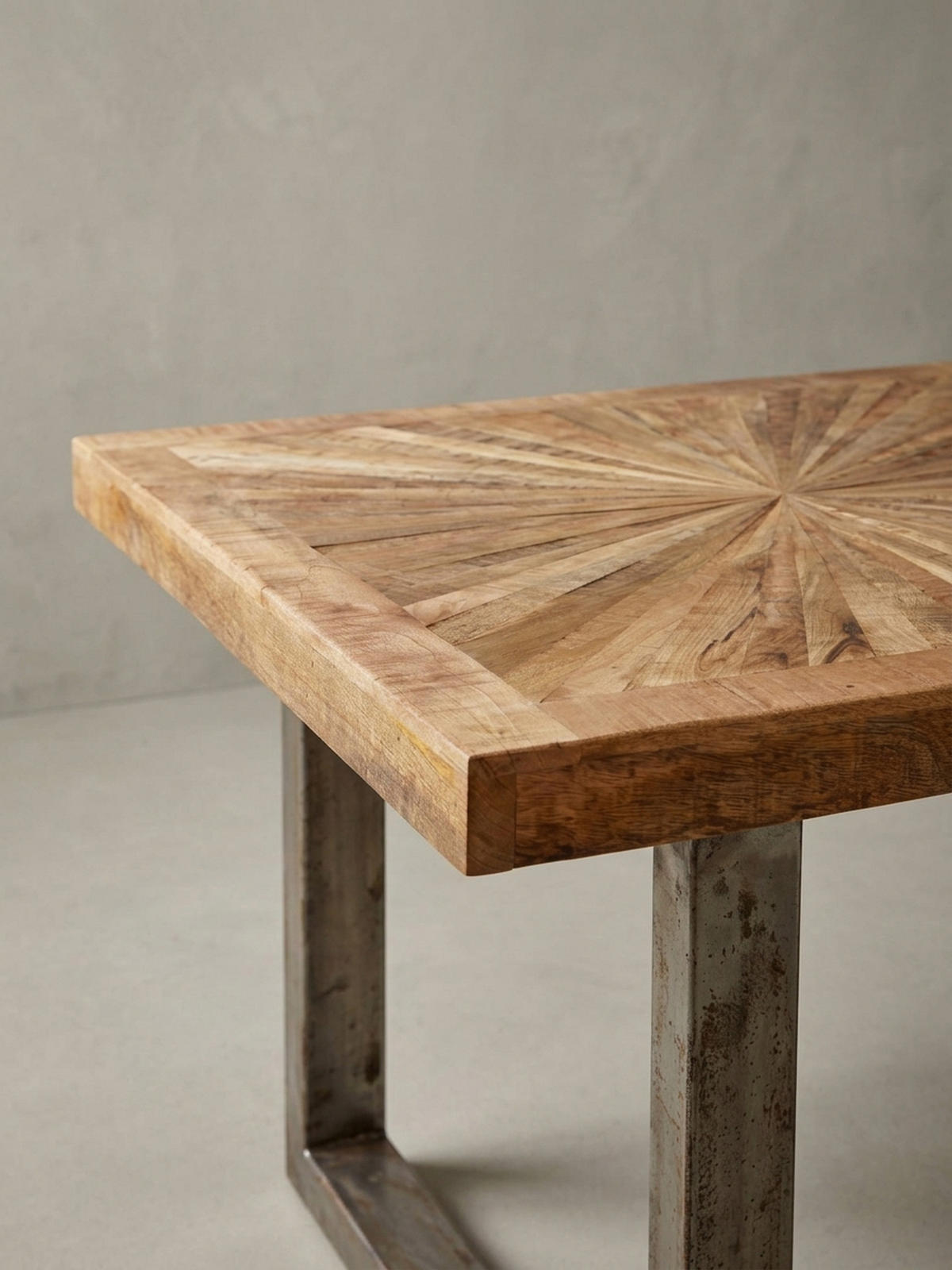 ESSTISCH Massivholz Edelstahlbeine Rustikal, Braun 180x90x76 cm - Anthrazit/Braun, Holz/Metall (90/180/76cm) - KADIMA DESIGN