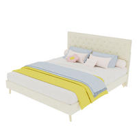 POLSTERBETT 160/200 cm in Beige Samt mit hohem Kopfteil und Stauraum - Beige, Holzwerkstoff/Textil (160/200cm) - STILVORA