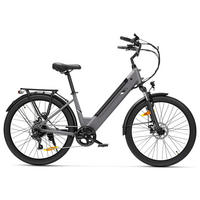 E-BIKE Touroll J2 ST – 100km Reichweite, 250W Motor, Shimano 7-Gang, Step-Thru Rahmen - Grau, Metall (120cm)