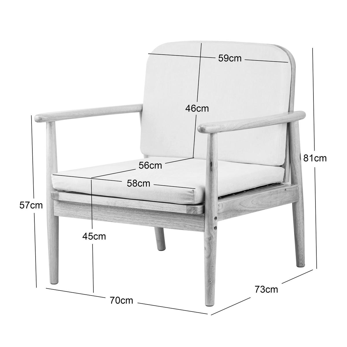 SESSEL Holz Weiß - Weiß, Holz (70.5/79.5/73cm) - Nordlys