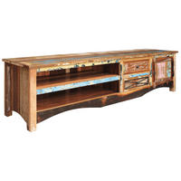 TV-BOARD Altholz 200x50x50 mehrfarbig lackiert NATURE OF SPIRIT #136 - Multicolor, Holz (200/50/50cm) - Massivmoebel24