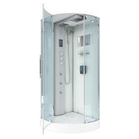 DAMPFDUSCHE Dusche D37-10L3-EC Weiß 90x90 - Weiß, Glas/Kunststoff (90/90/218cm) - AcquaVapore by Sandra Jentho