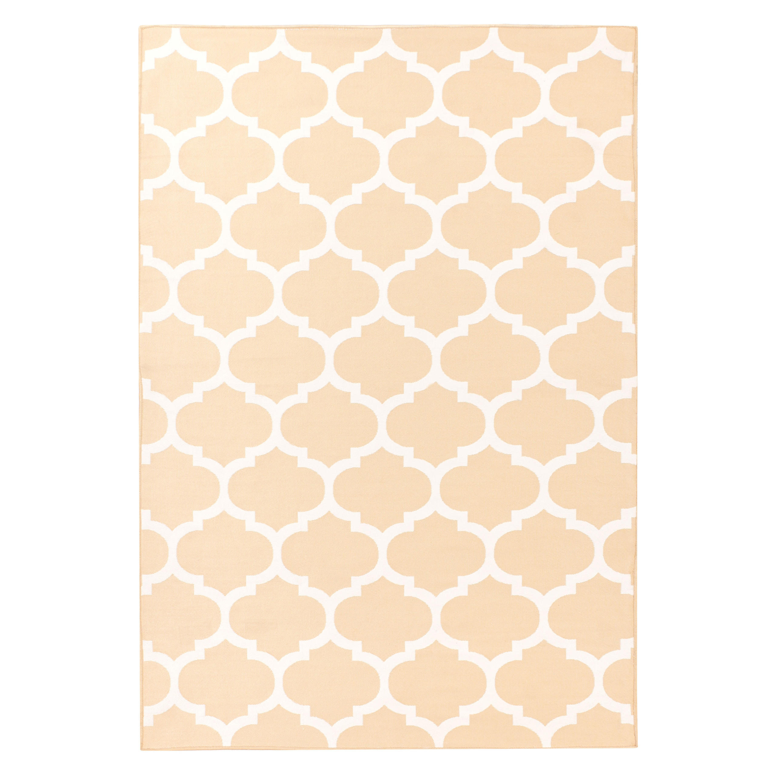 KURZFLOR-OUTDOOR-TEPPICH Aksu 200/140 cm - Weiß, Kunststoff (140/200cm) - Beliani