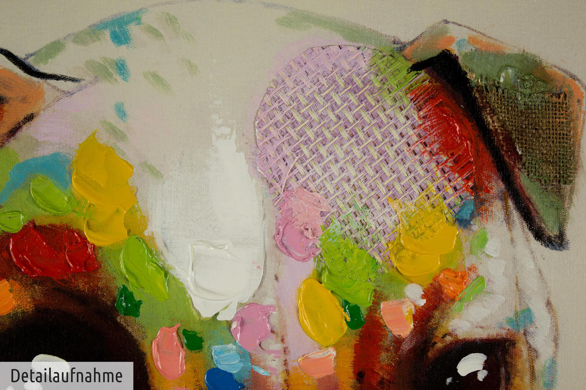 ACRYLBILD HANDGEMALT 80/80 cm - Multicolor, Holz/Textil (80/80cm) - KUNSTLOFT