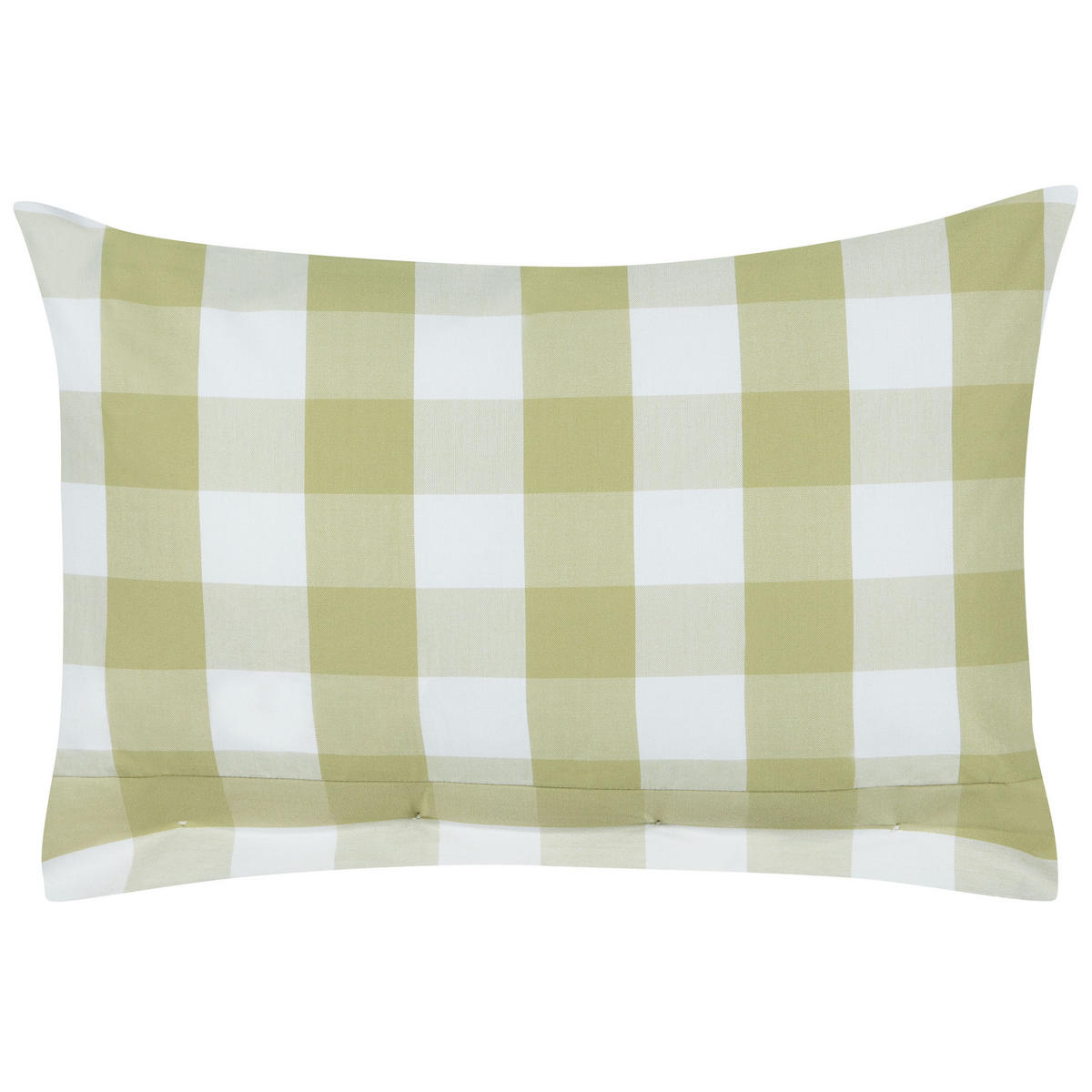 PRYDNADSKUDDE ljusgrön 40/60 cm Tamnine - Vit/Ljusgrön, Textil (60/40cm) - Beliani