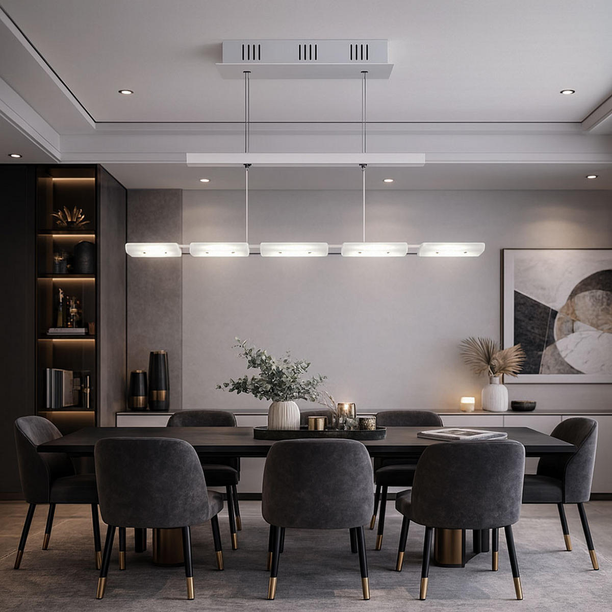 LED HÄNGELEUCHTE TIGHT Weiß Aluminium Stahl - Weiß, Glas (89/10/110cm)